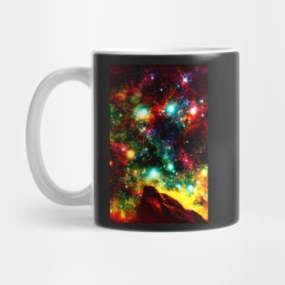 Glowing Multicolored Galaxies Nebula - Astronomer Gift Mug